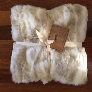 NWT - Cost Plus World Market Faux Fur Throw